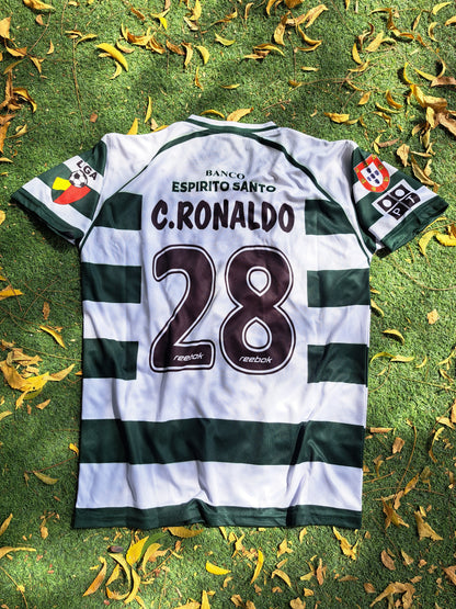 CRISTIANO RONALDO 2002 SPORTING LISBON HOME JERSEY