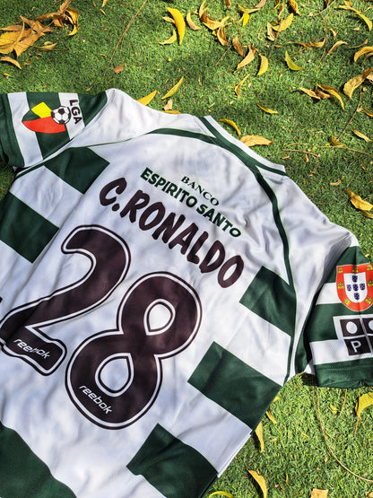 CRISTIANO RONALDO 2002 SPORTING LISBON HOME JERSEY